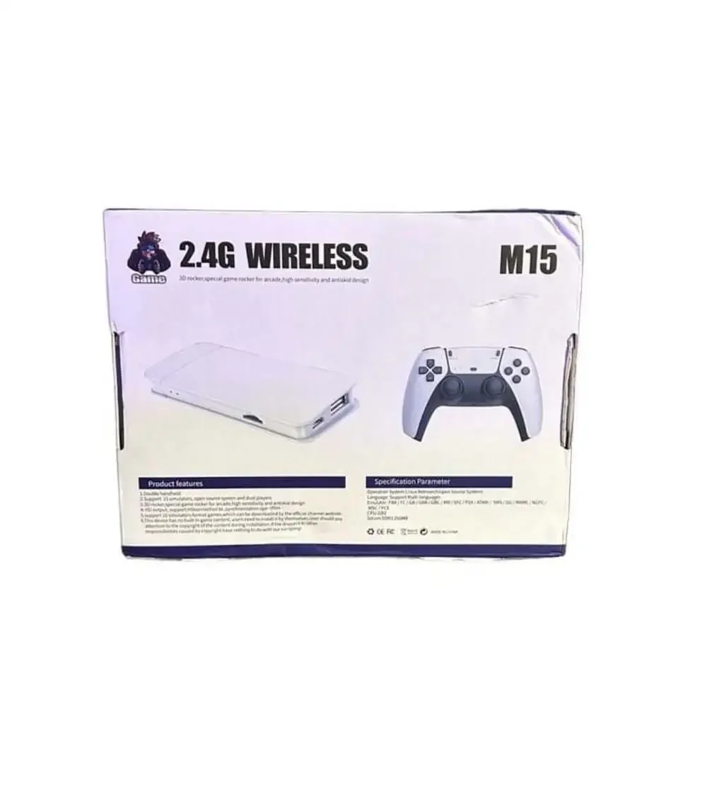 M15 2.4G Wireless Retro Game Console with Dual Wireless Controllers